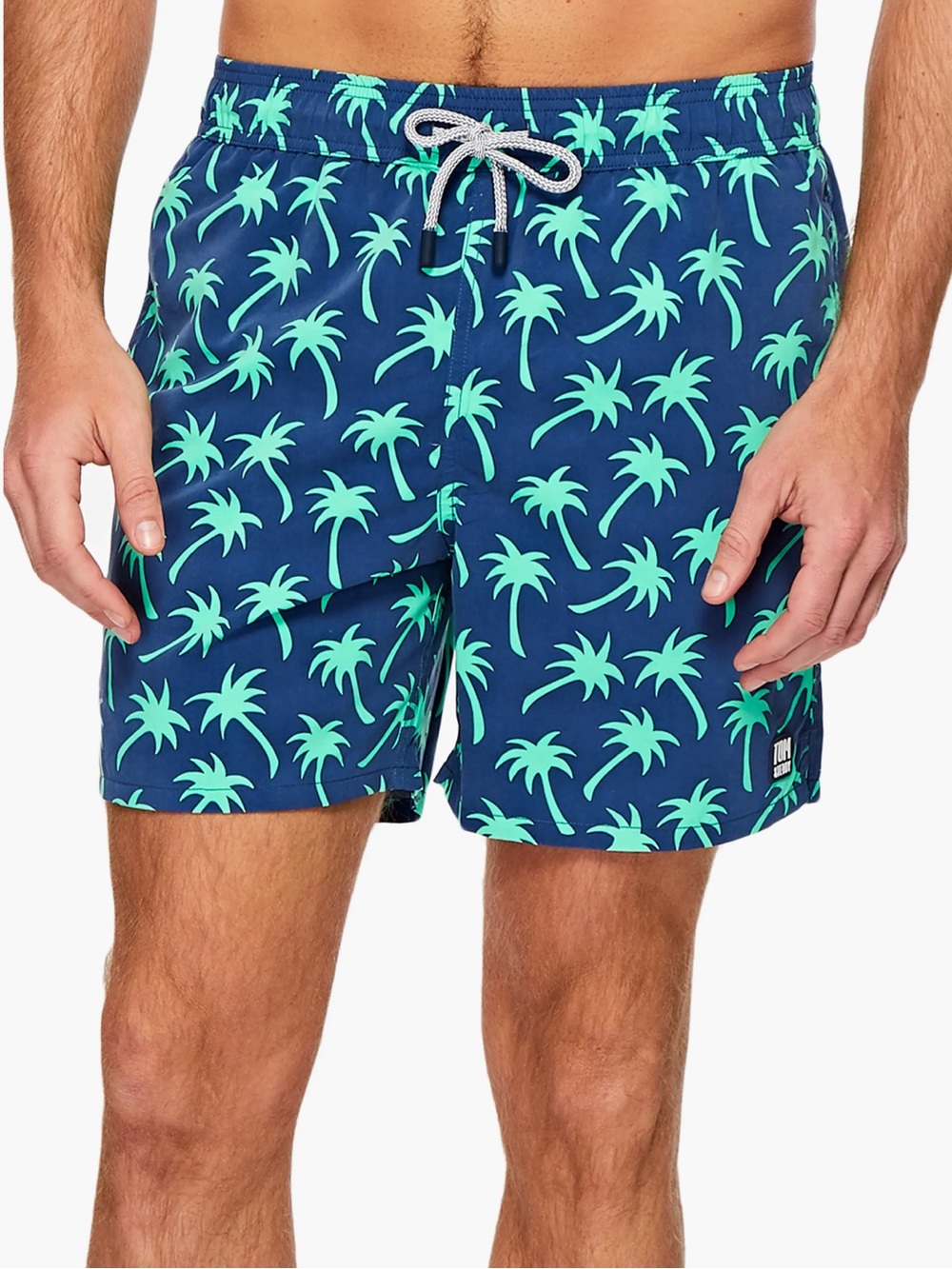Palm Tree Swim Trunks Men’s XXL Tom & Teddy Green Tropical Print Lined Swim
E